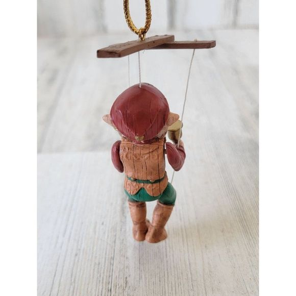 Hallmark 1992 Elfin marionette ornament Xmas puppet elf - Picture 5 of 7